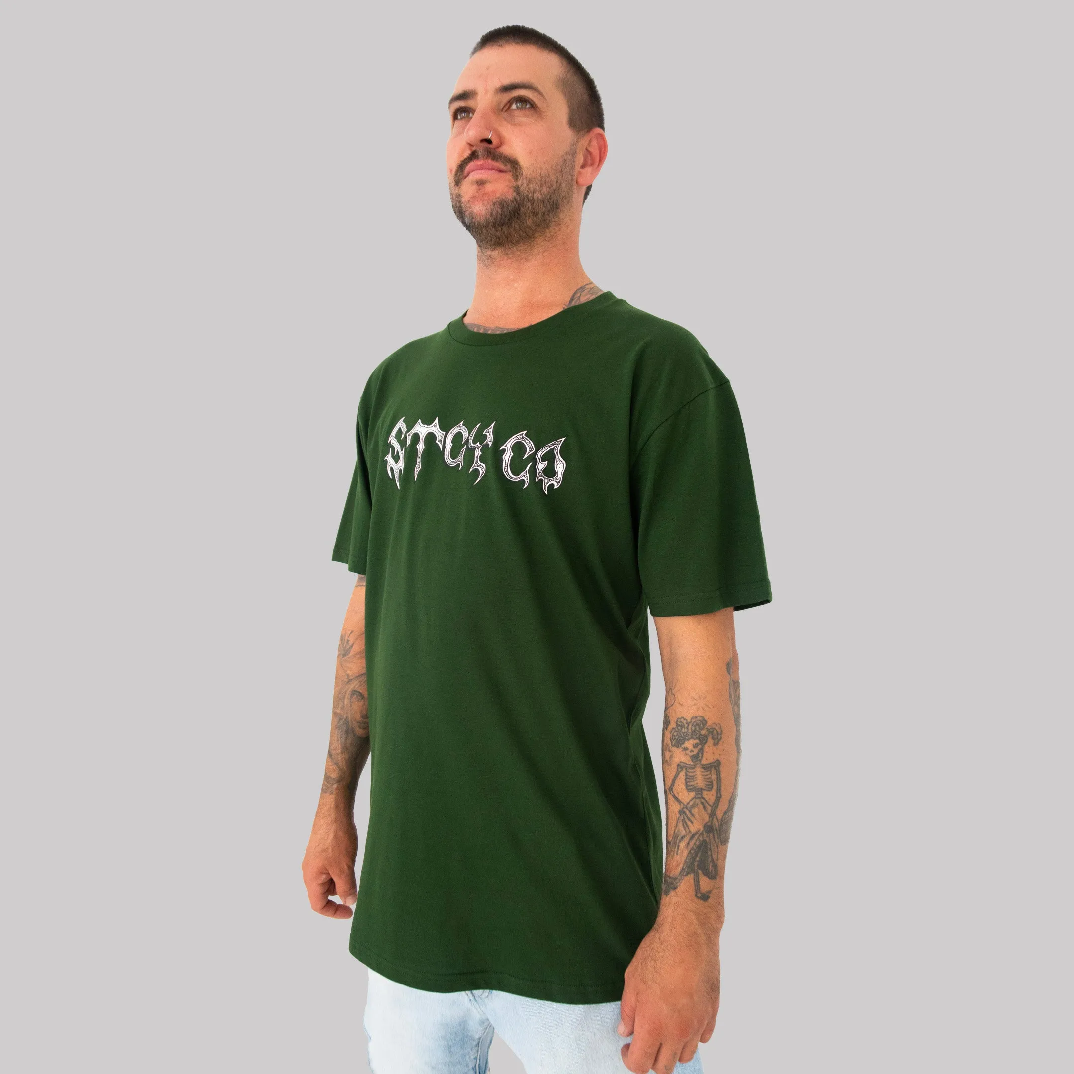 Sporty Layer Look Moisture Management Technology KRYPTIC TEE / FOREST GREEN