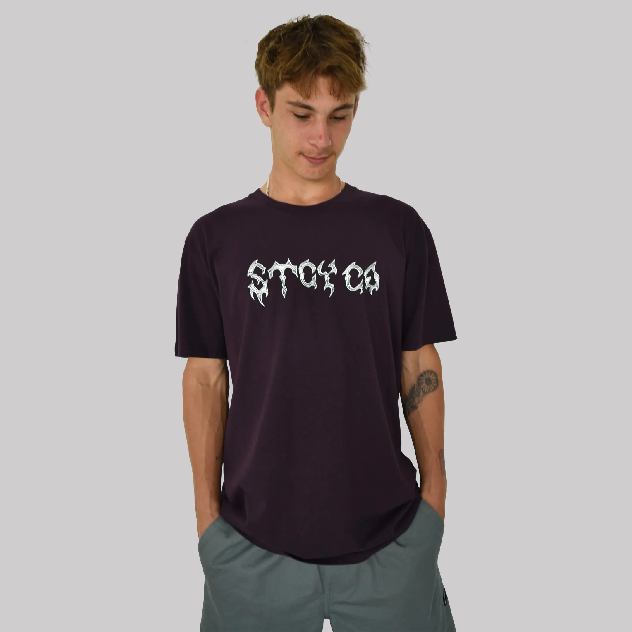 KRYPTIC TEE / PLUM color blocking