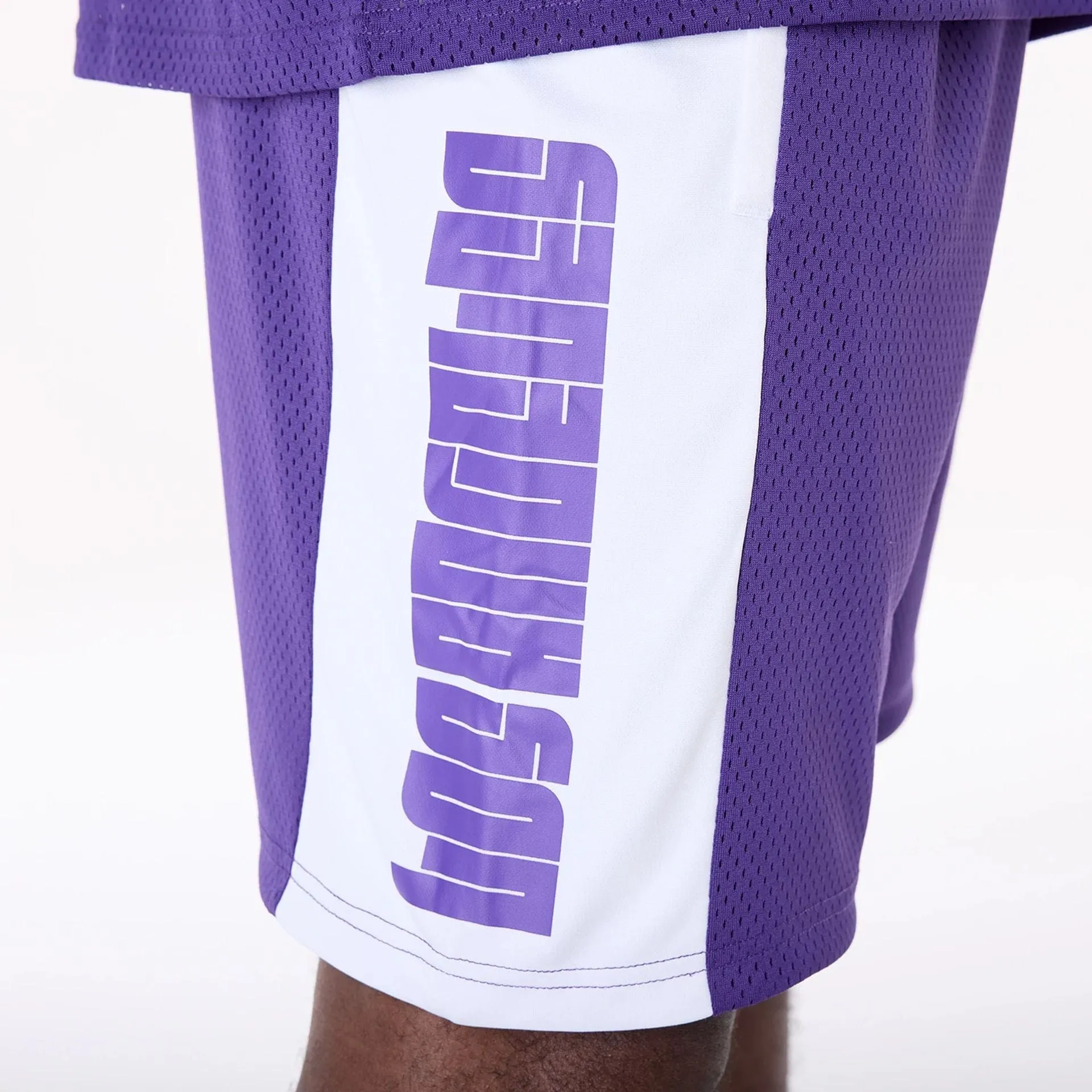 LA Lakers NBA Graphic Purple Mesh Shorts Easy Days FoldableDesign