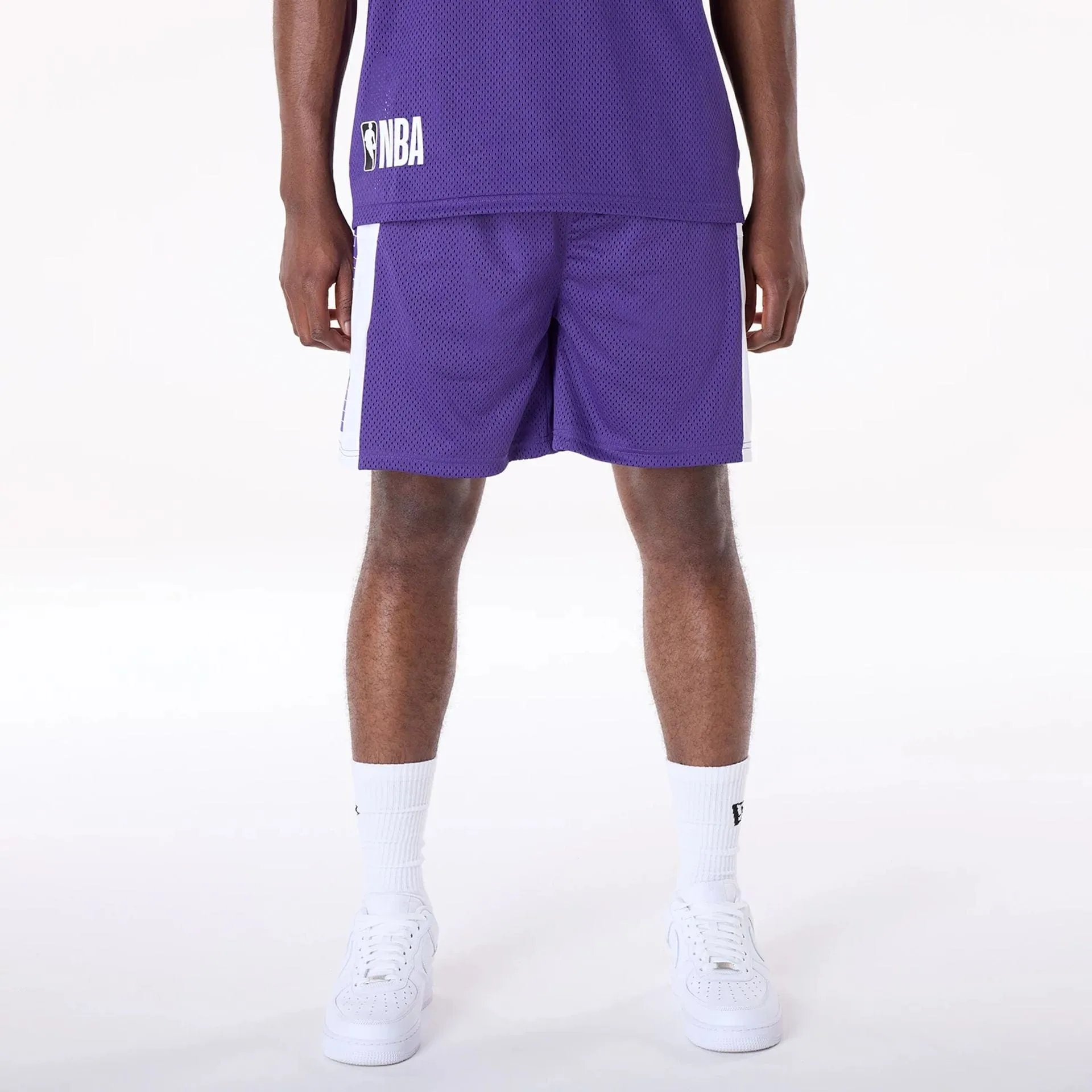 Quick Fit Style LA Lakers NBA Graphic Purple Mesh Shorts
