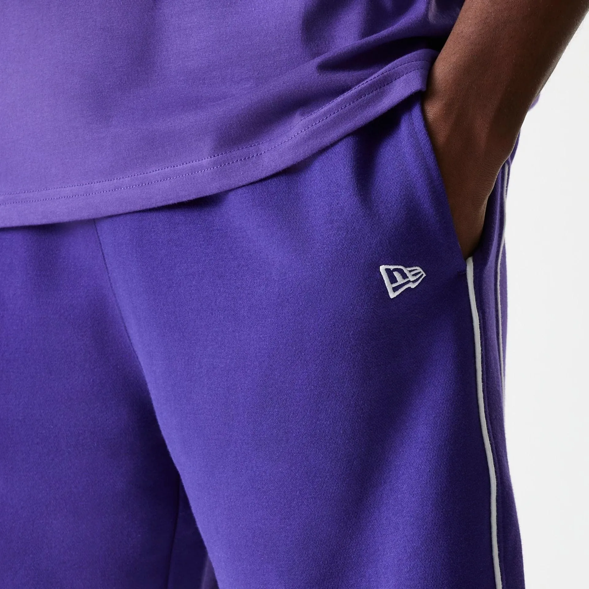 LA Lakers NBA Piping Purple Shorts Relaxed Waist Reflective Safety Detailing