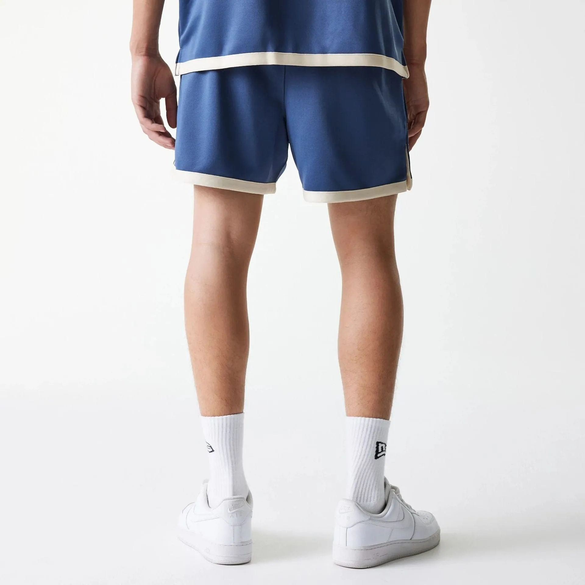 Stretch Fit LA Lakers NBA Snap Button Dark Blue Shorts