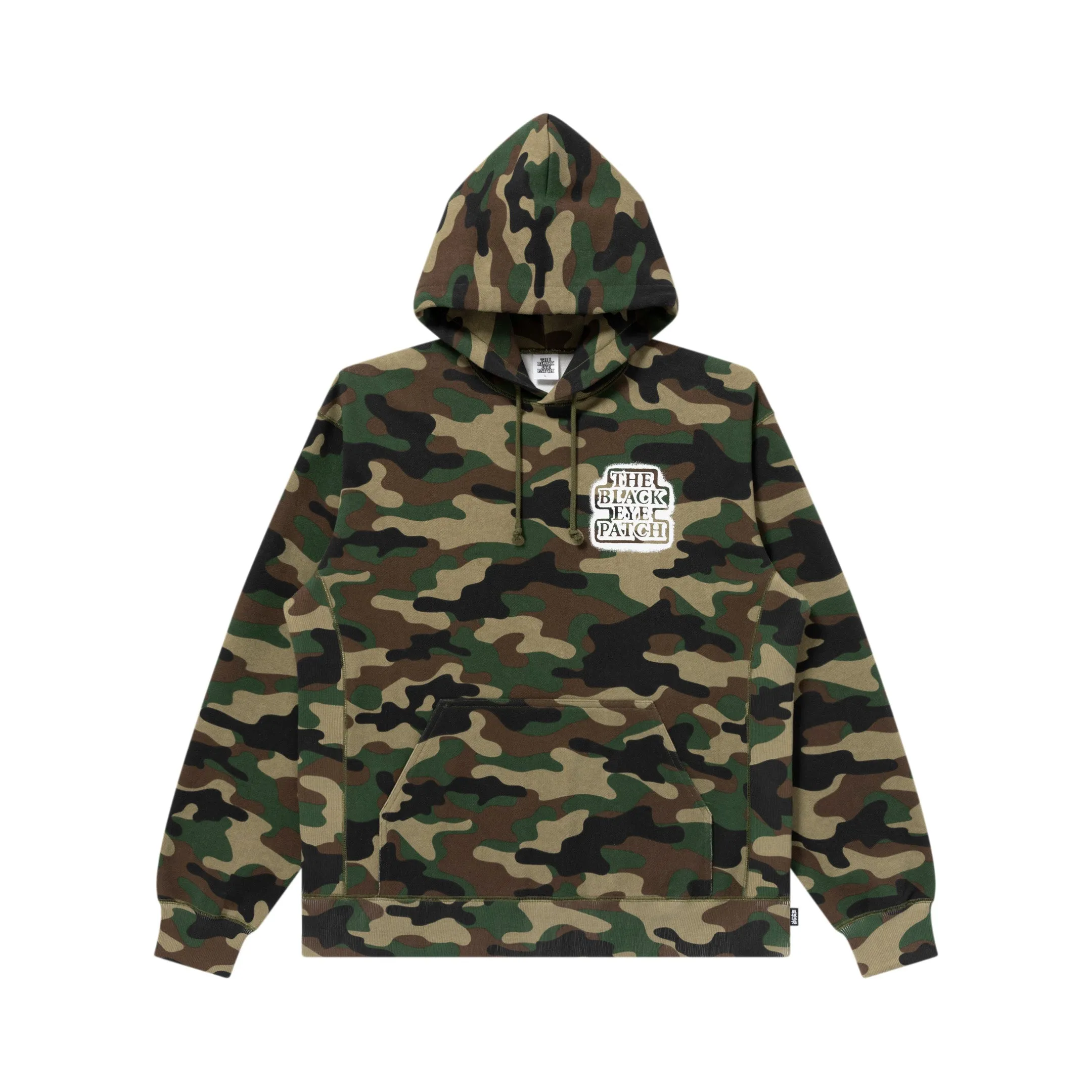 Street Minimal Comfy Outfit SPRAYED OG LABEL HOODIE CAMO