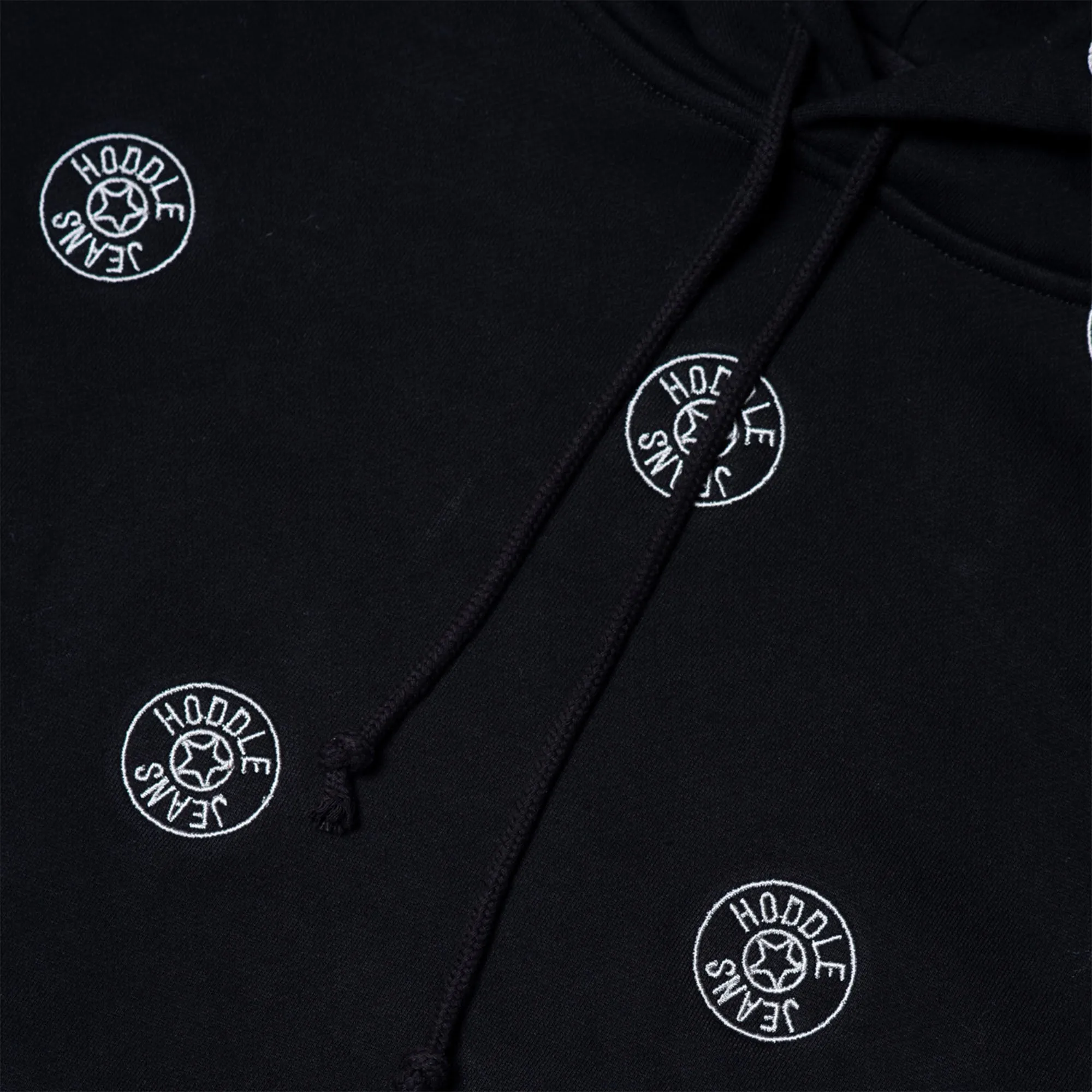 Hoddle Jeans Dot Logo Hoodie - Black Travel Sporty
