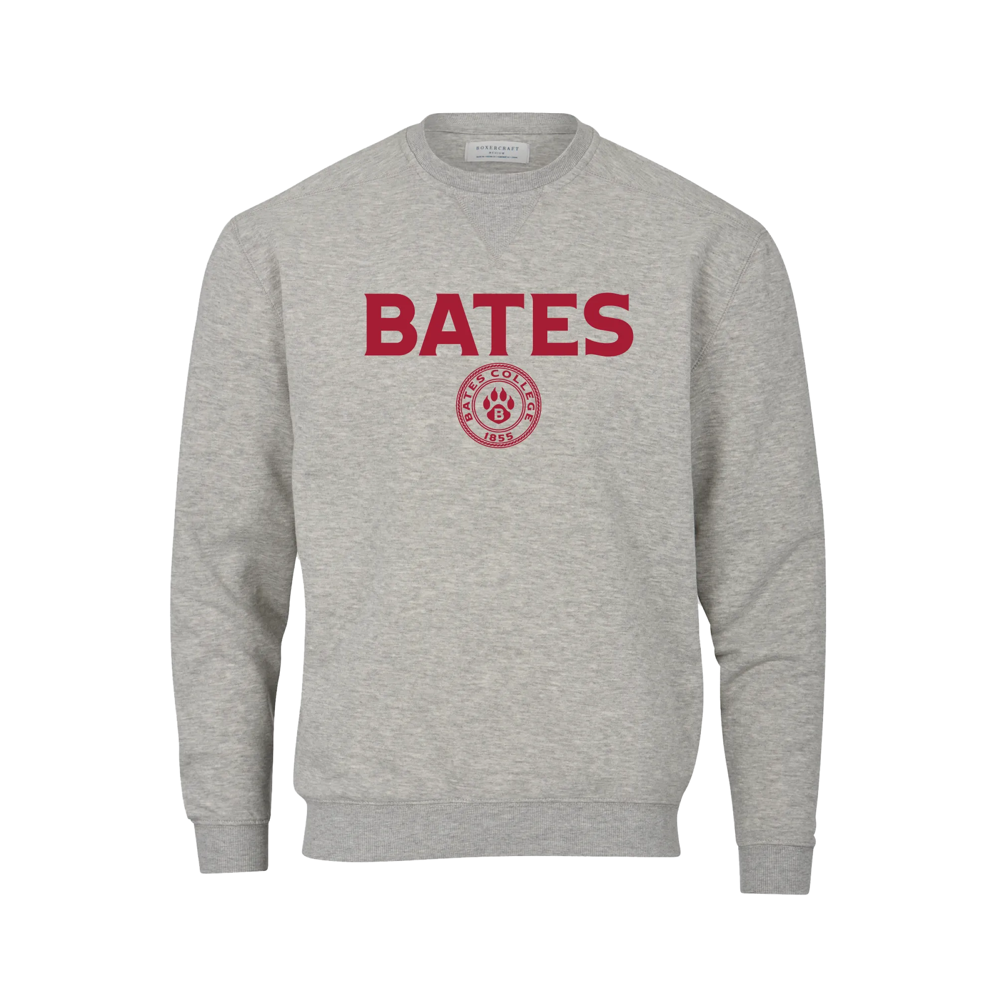 full sleeve neon colors Grey Crewneck Fleece from Boxercraft