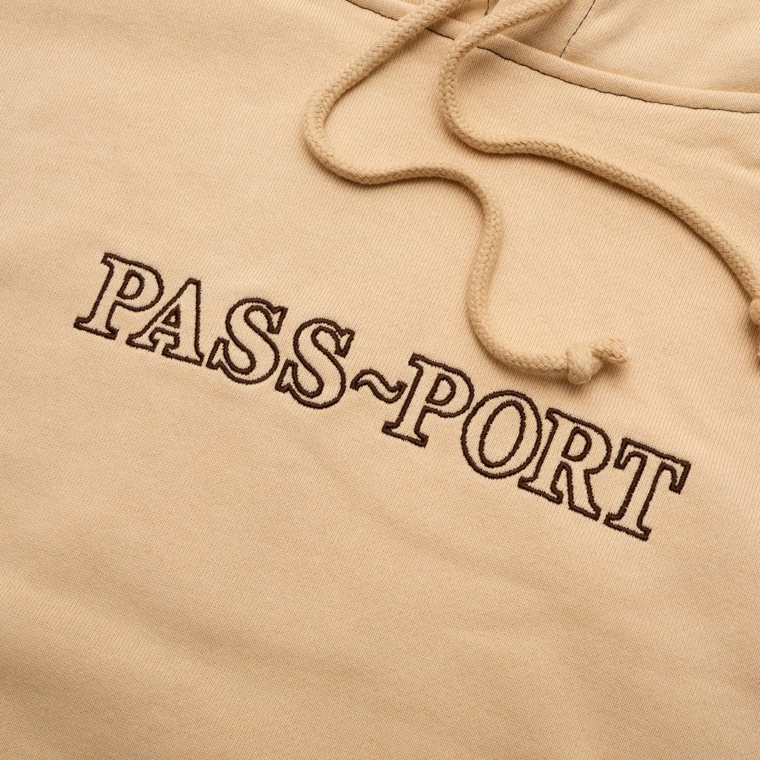 Pass~Port Official Organic Cotton Hoodie - Sand Thermal Lining bead accents
