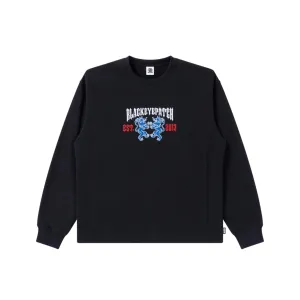 HERALDIC COLLEGE CREW SWEAT BLACK aesthetic features product personalization creativity