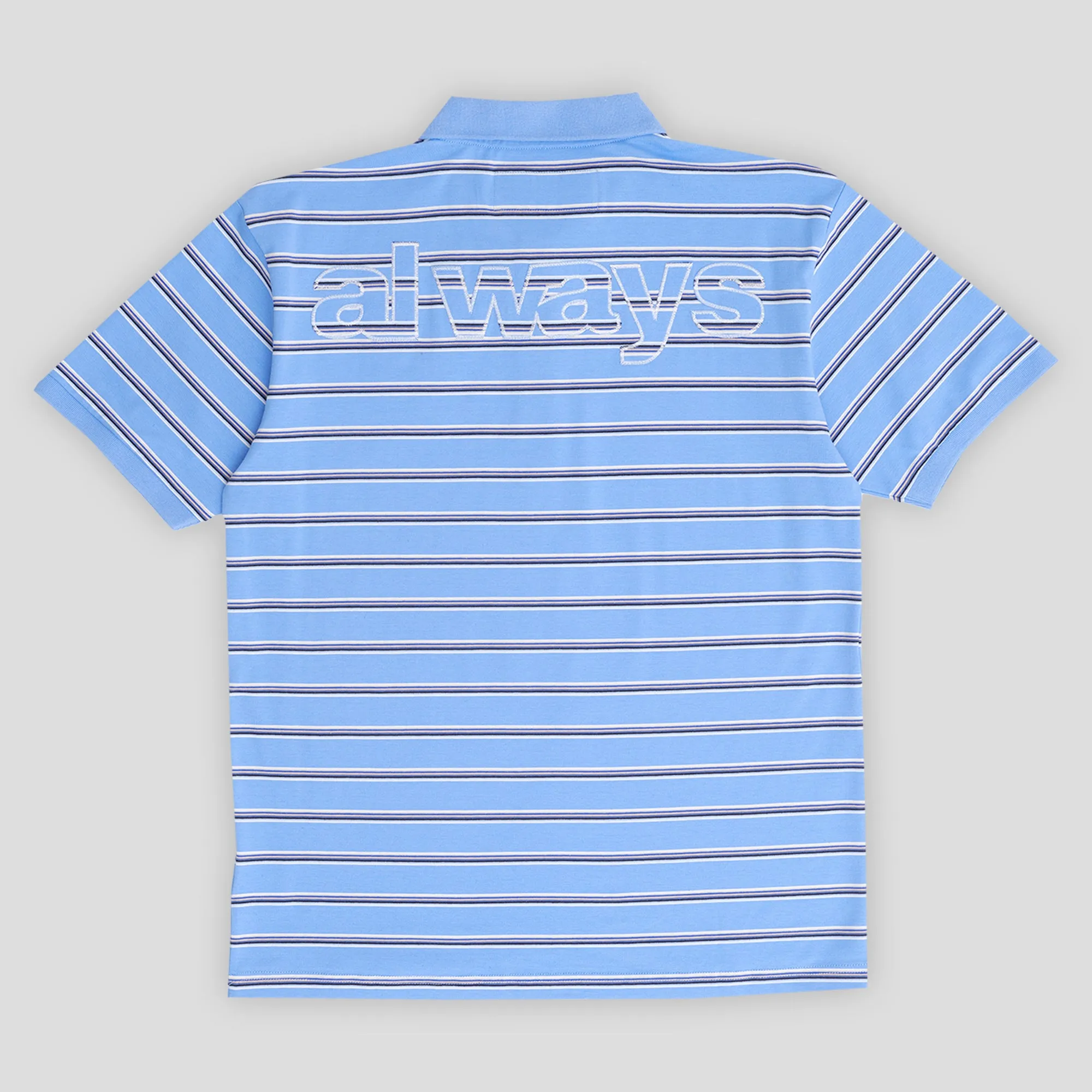 Fashion Essential Always Do What You Should Do Educated Applique Polo - Blue / White