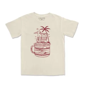 Lifeguard Tower Tee-Vintage Ivory Denim combination