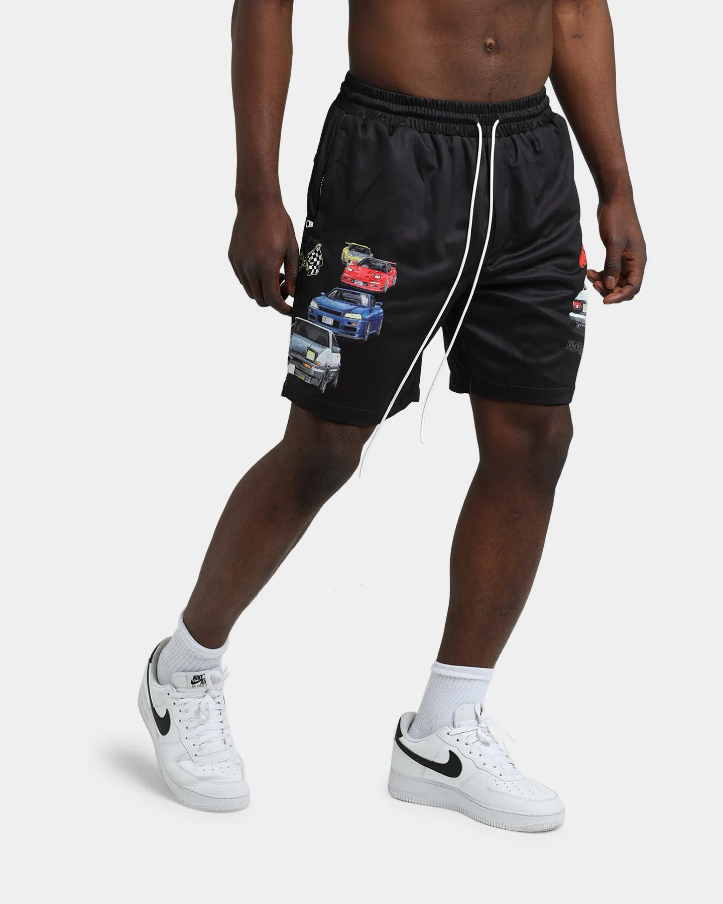 Lifted Anchors International Mesh Basketball Shorts Black Easy Fit Wear