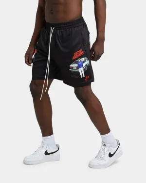 Lifted Anchors International Mesh Basketball Shorts Black Simple Flex Slim Layer