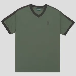 Pass~Port Workers Stripe Organic Cotton Jersey - Gumnut Green Street Casual Look Sleek Stretch Fit