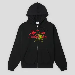 Come Sundown Entomology Zip Hood - Black Simple Fashion Classic Active