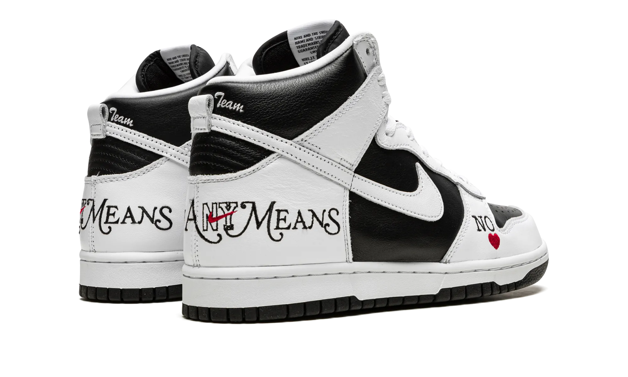 Block Walk SB Dunk High "Supreme - By Any Means - White/Black"
