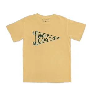 Ultimate Fit High-End Quality West Coast Pennant Tee-Vintage Mustard