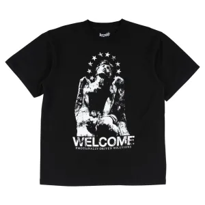 Solutions Boxy Garment-Dyed Tee Beaded details