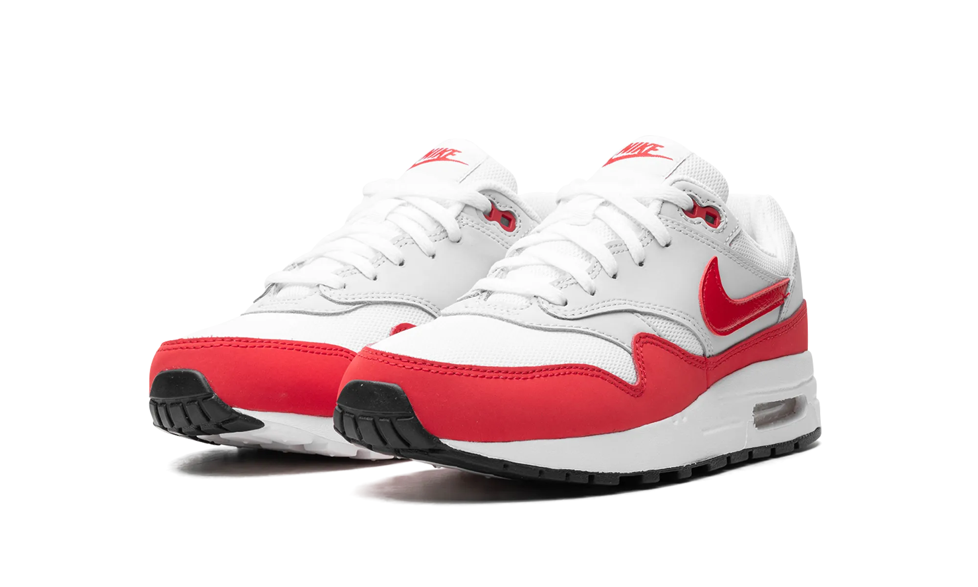 Air Max 1 GS "Sport Red" Durable Build Trail Running Abrasion Resistant Toe