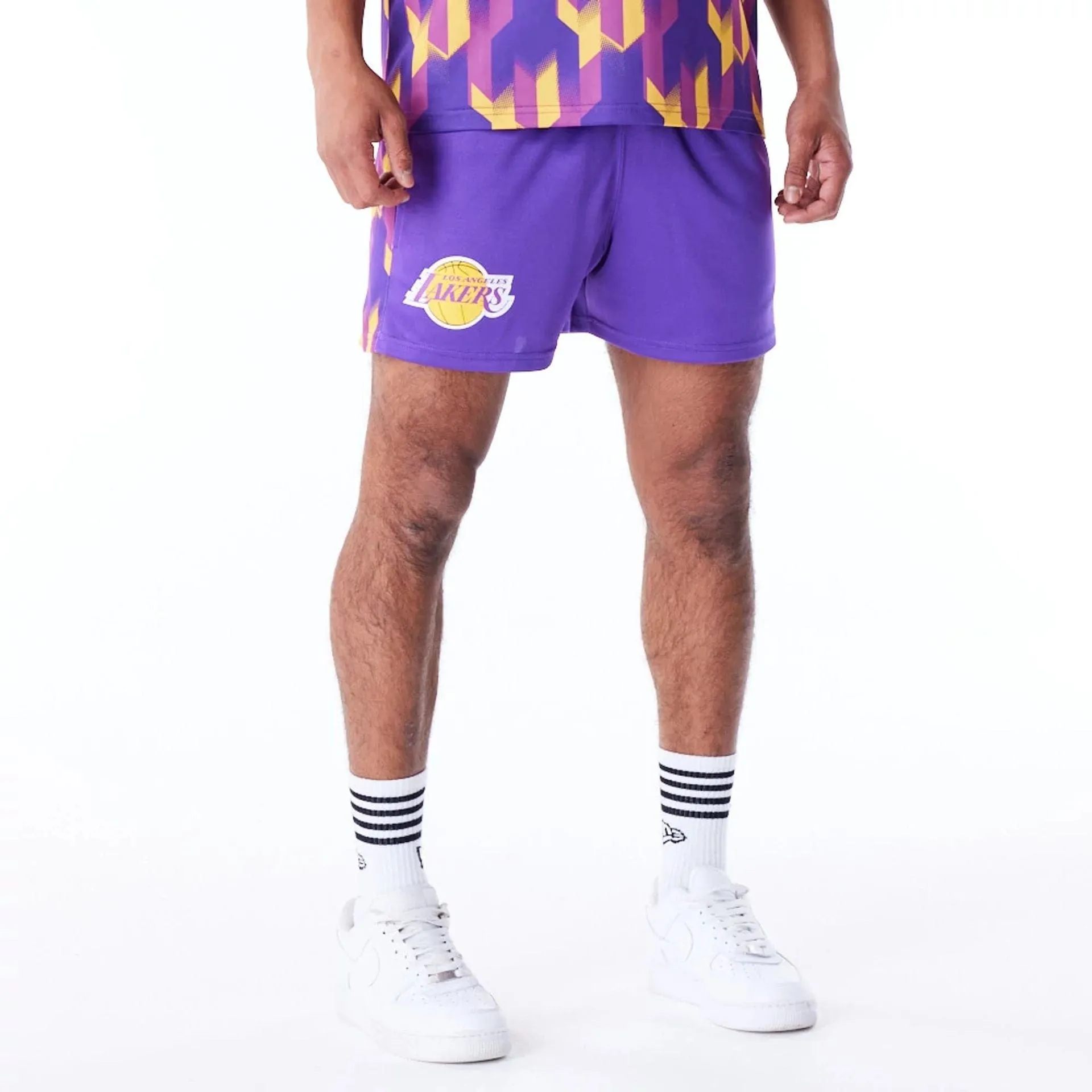 LA Lakers NBA Soccer Purple Short Shorts Anti Pilling Fabric