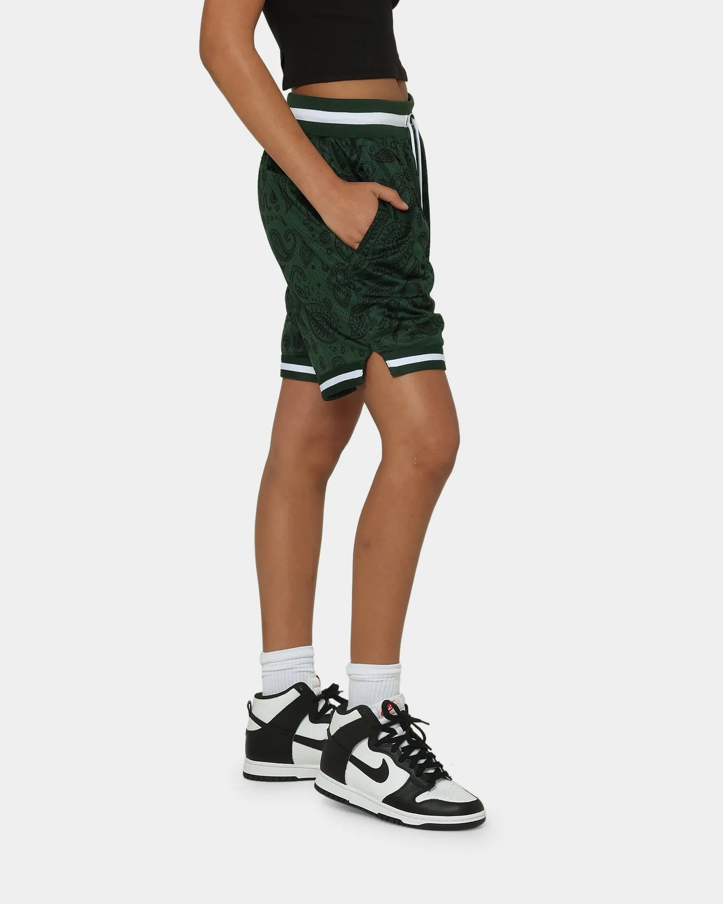 Breathable Motion fall shorts Saint Morta Paisley Olympus Ball Shorts Green/White