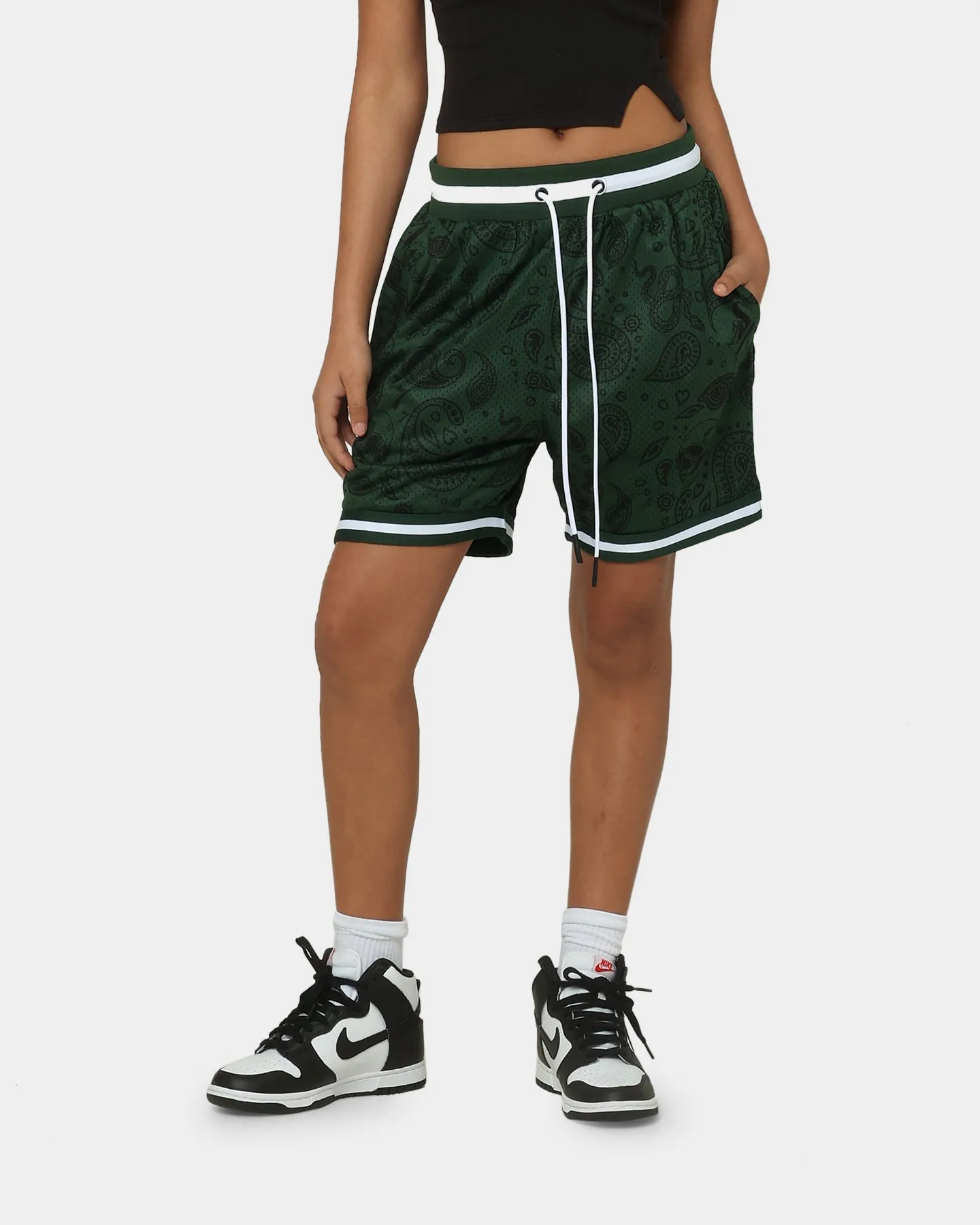 Minimalist Look Saint Morta Paisley Olympus Ball Shorts Green/White