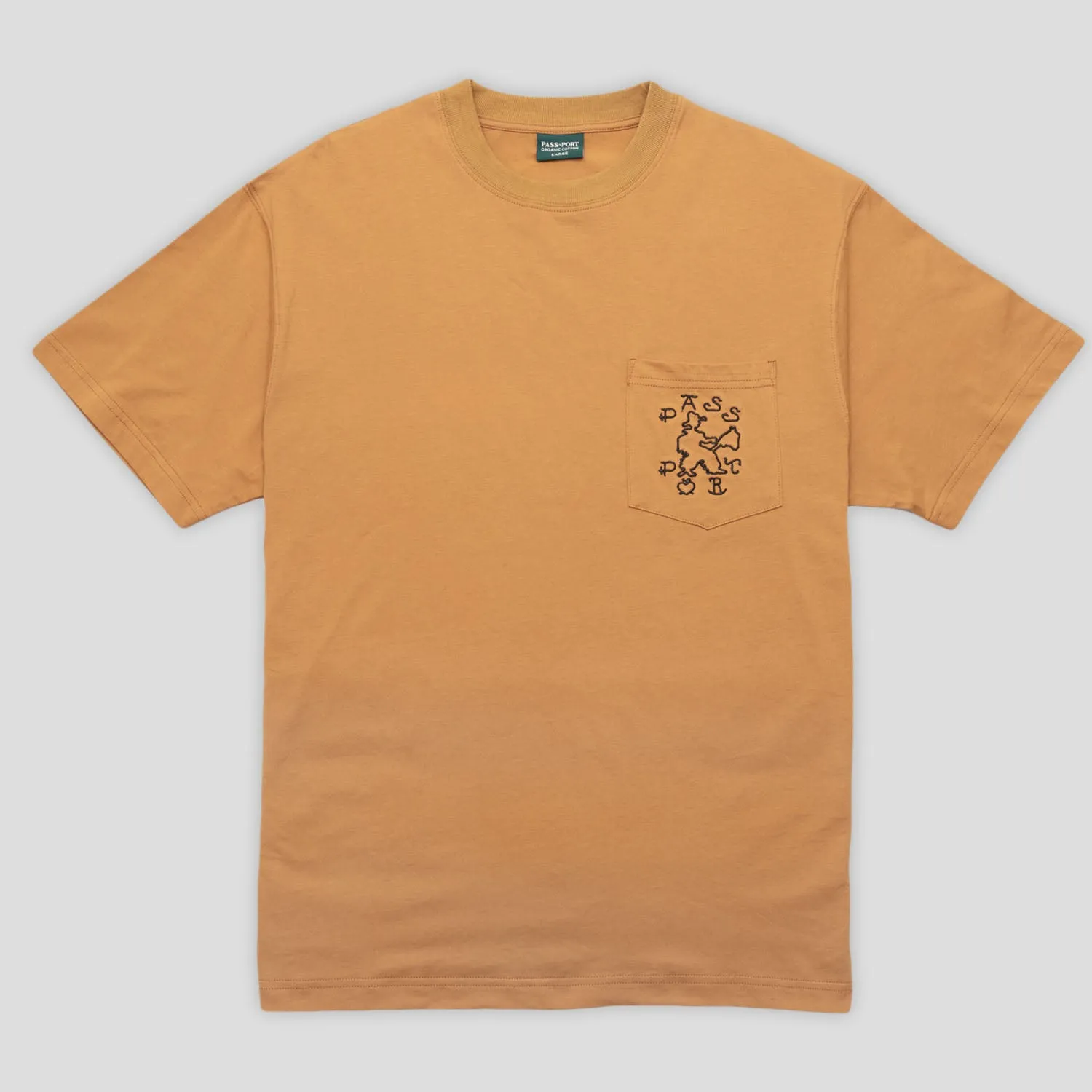 Fashionable Ease Pass~Port Cowpoke Organic Cotton Pocket Tee - Mustard
