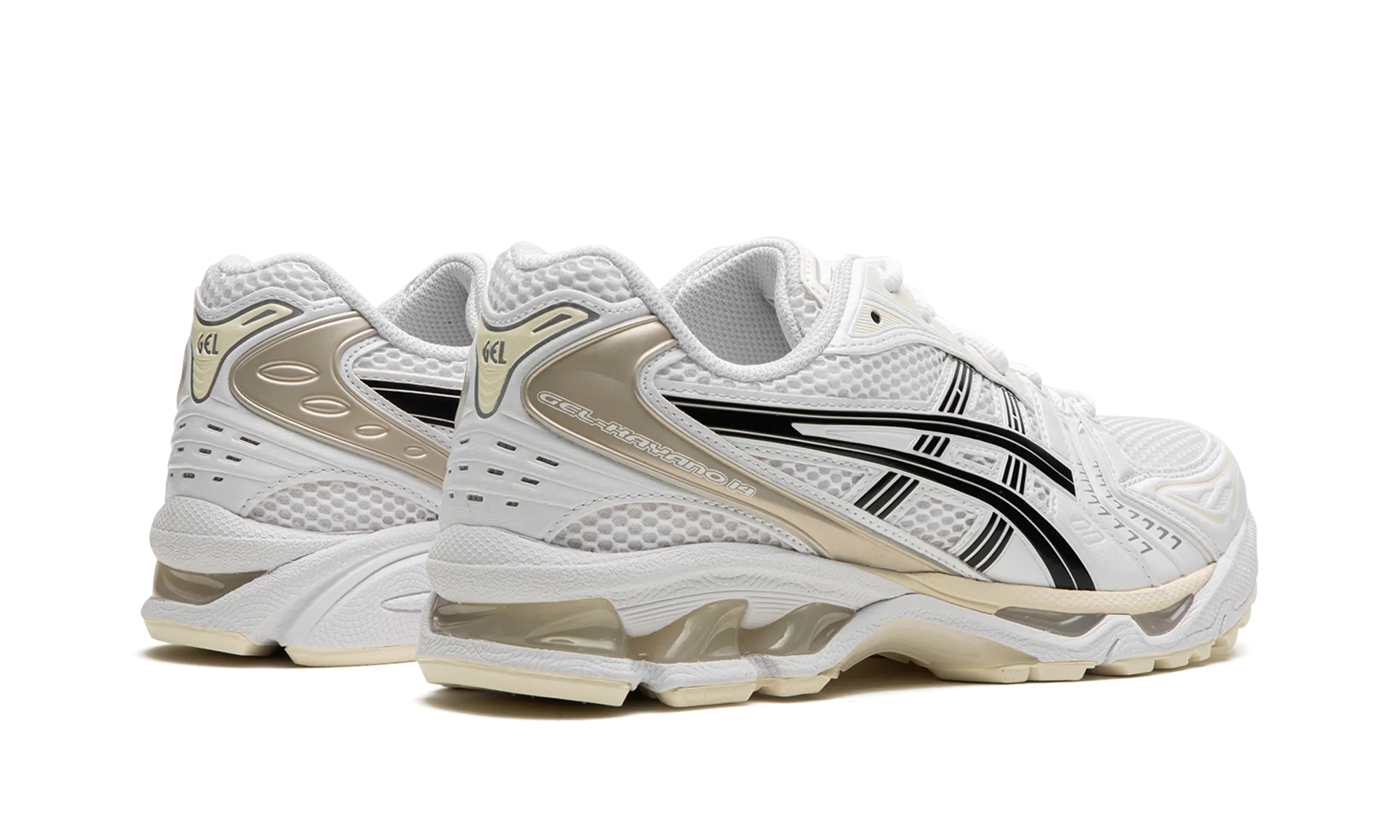 Gel-Kayano 14 "Aritzia - White Black" Square Toe Breathable Material