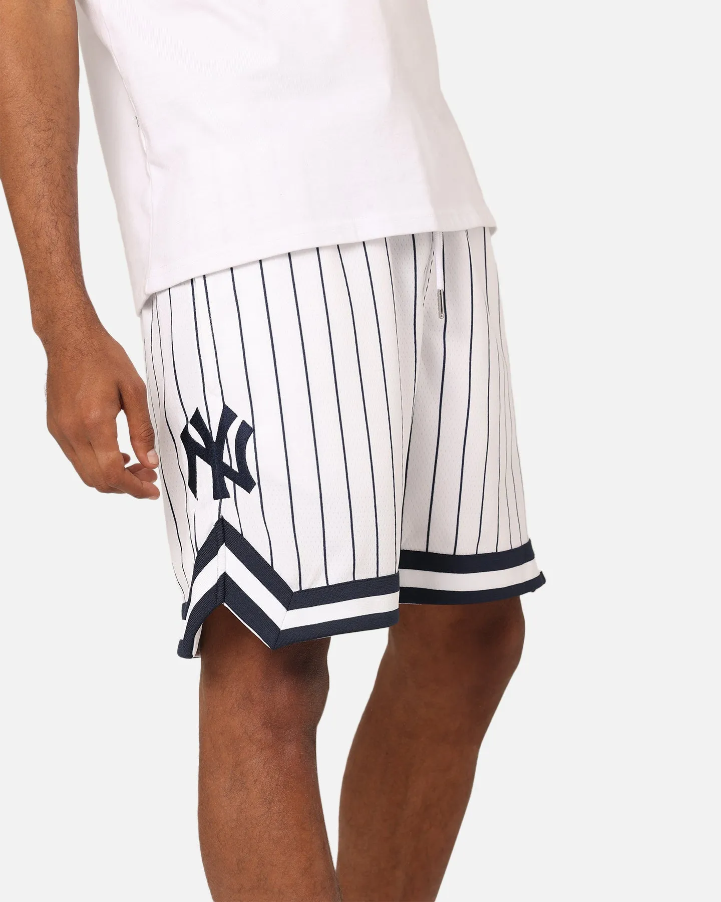 New Era New York Yankees Mesh Shorts White Pinstripe Printed Pattern boots