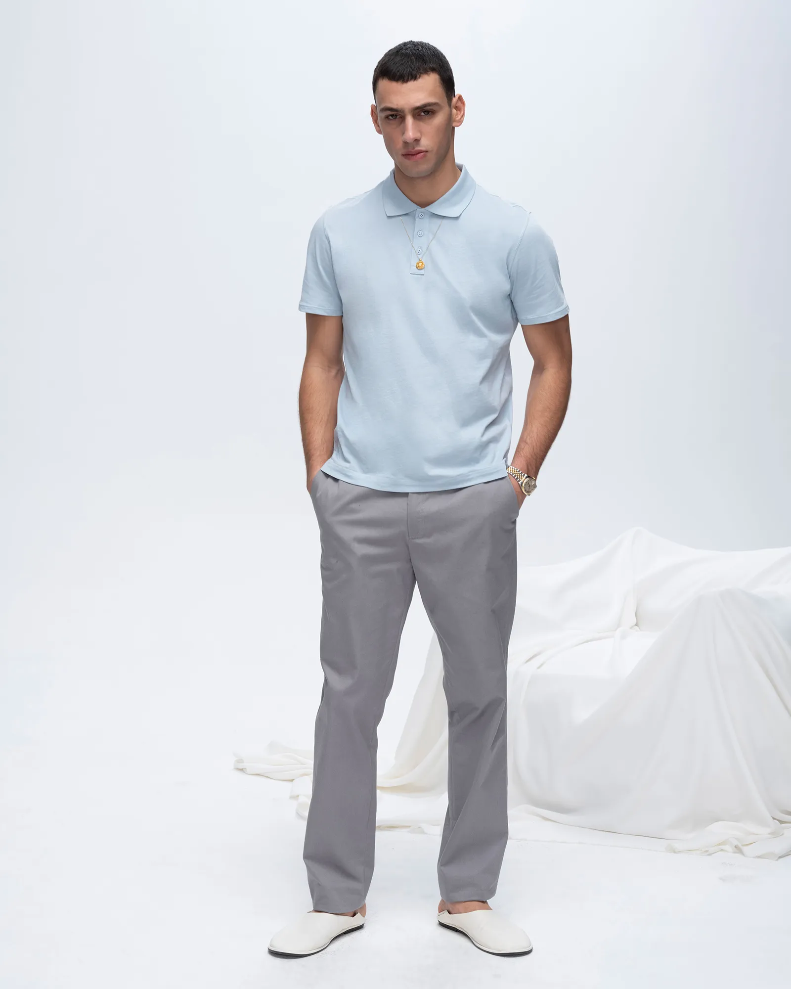 Trend-Driven Soft Wear Classic Jersey Polo - Blue