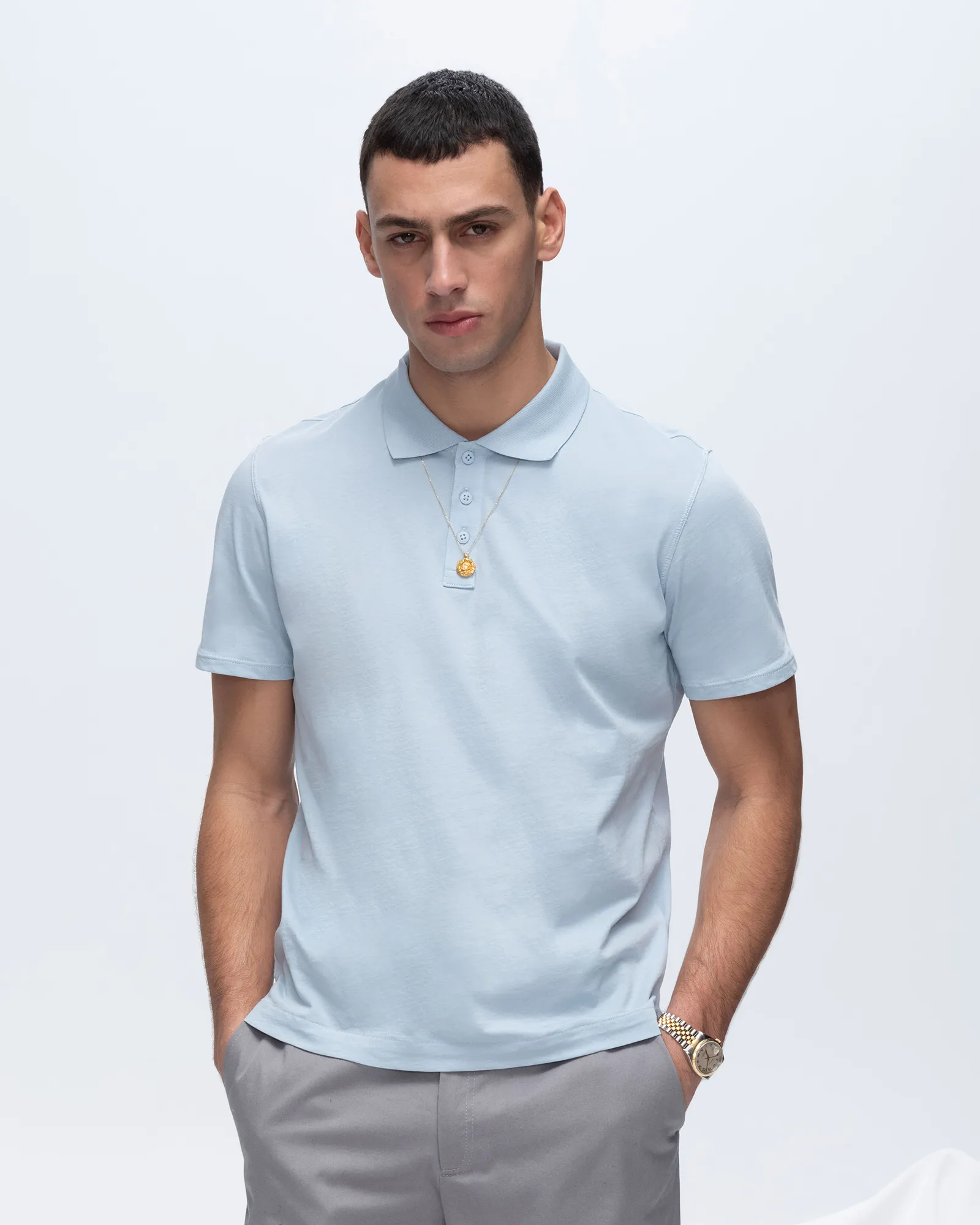Premium Finish Classic Jersey Polo - Blue