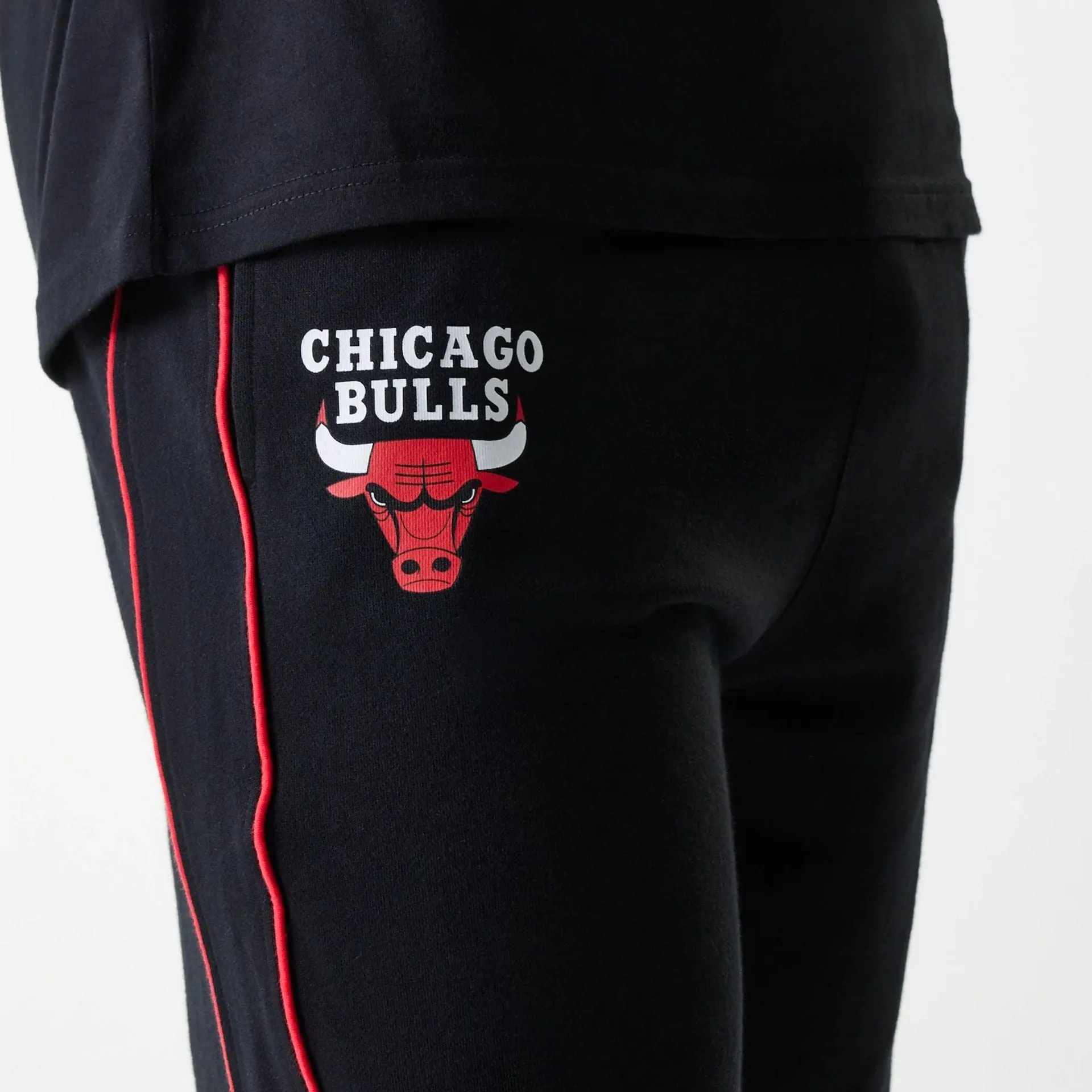 Recycled Polyester Blend school clothing Chicago Bulls NBA Piping Black Shorts