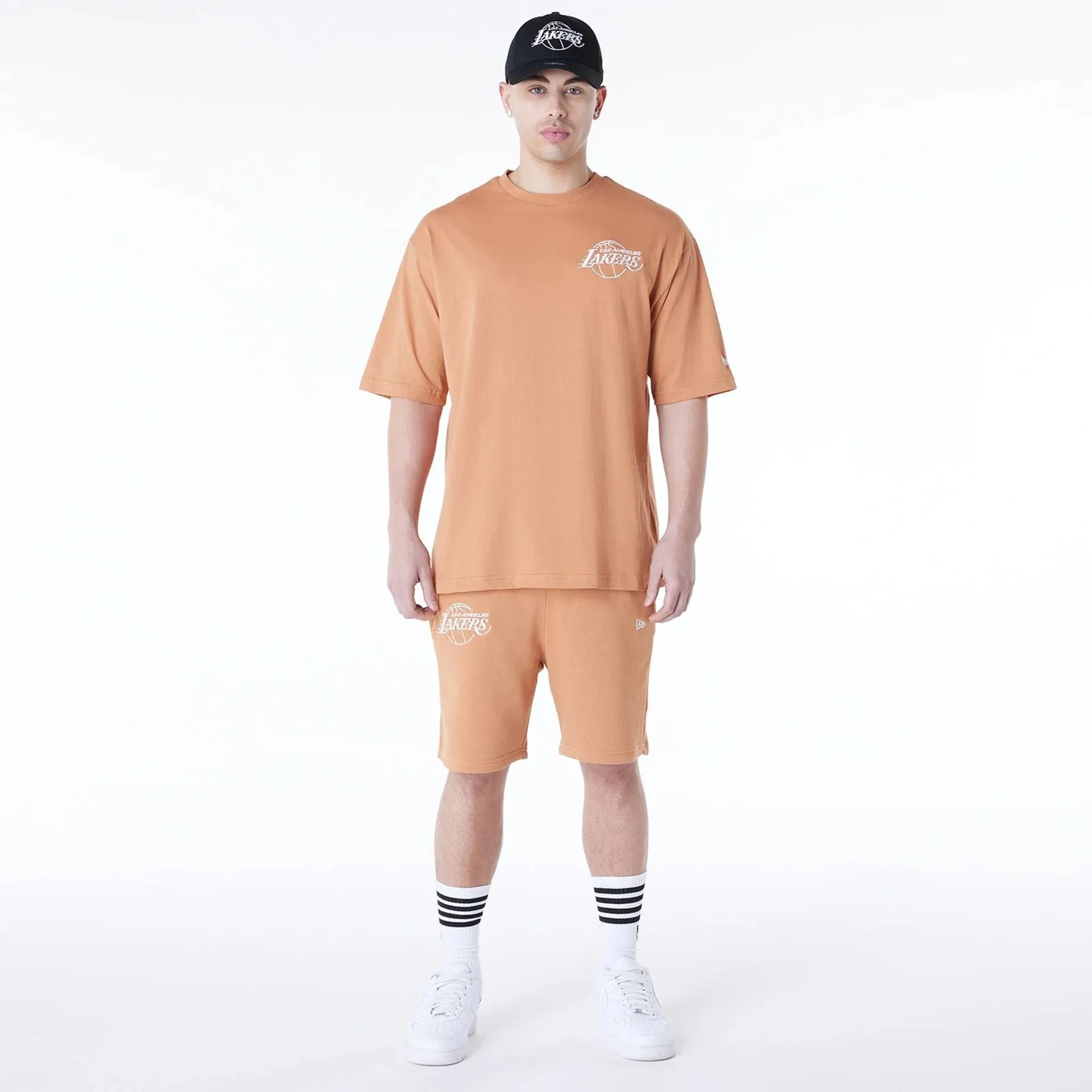 Casual Flex Fit Artisanal LA Lakers NBA League Essential Dark Beige Shorts