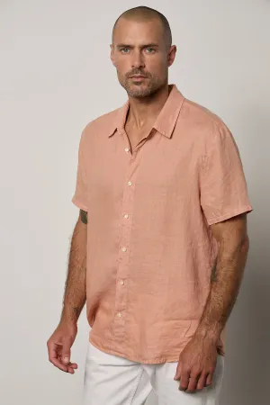 All day wearability MACKIE LINEN BUTTON-UP SHIRT
