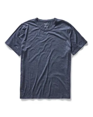 Quick Drying Stylish Fit The Merino Tee in Heather Navy