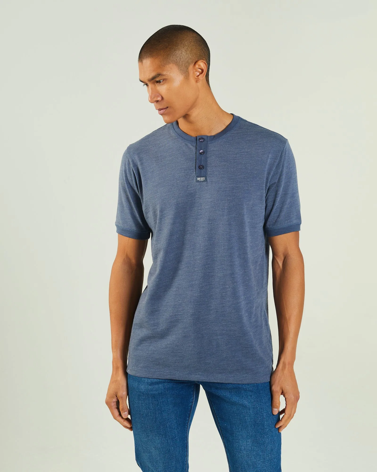 Soft Layer Marcel Tee Steel Indigo