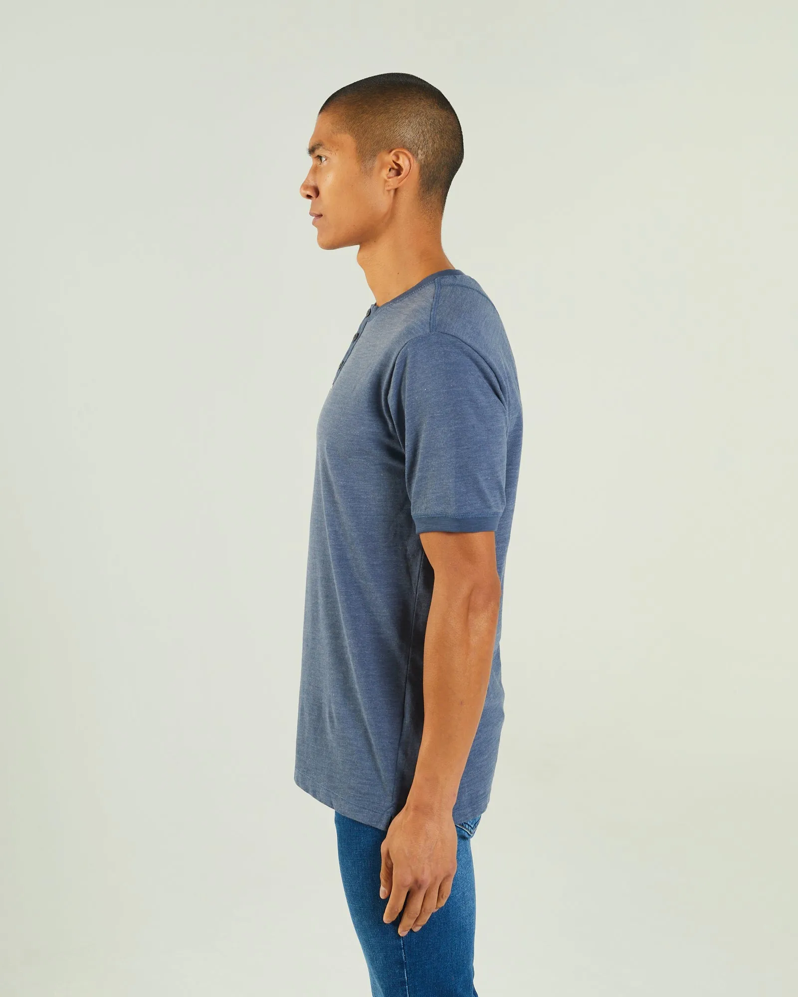 Marcel Tee Steel Indigo Moisture Wicking Fabric Tear Resistant