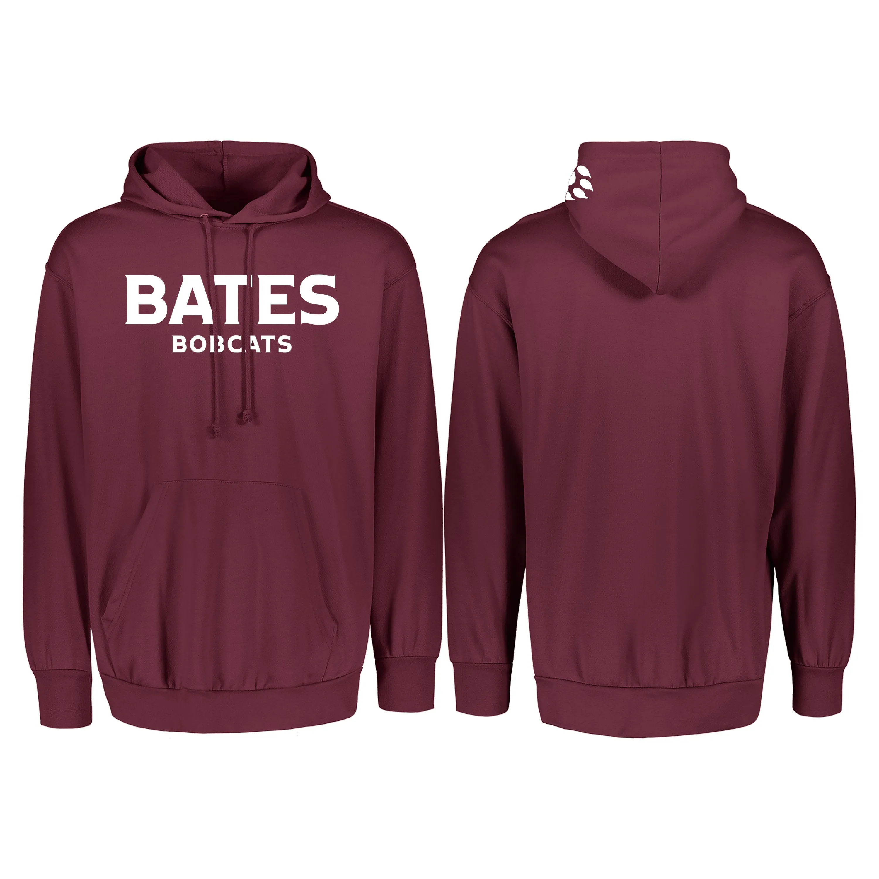 Layering Piece shoe accents Maroon Lightweight Hooded Sweatshirt with Paw-Print