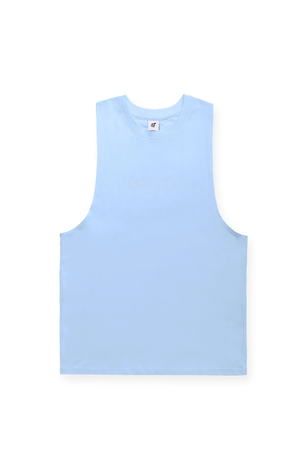 Men's Sleeveless Training Tee - Blue Active Smooth Travel Cool