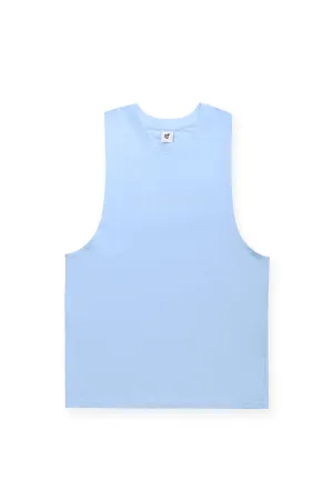 Men's Sleeveless Training Tee - Blue Active Smooth Travel Cool