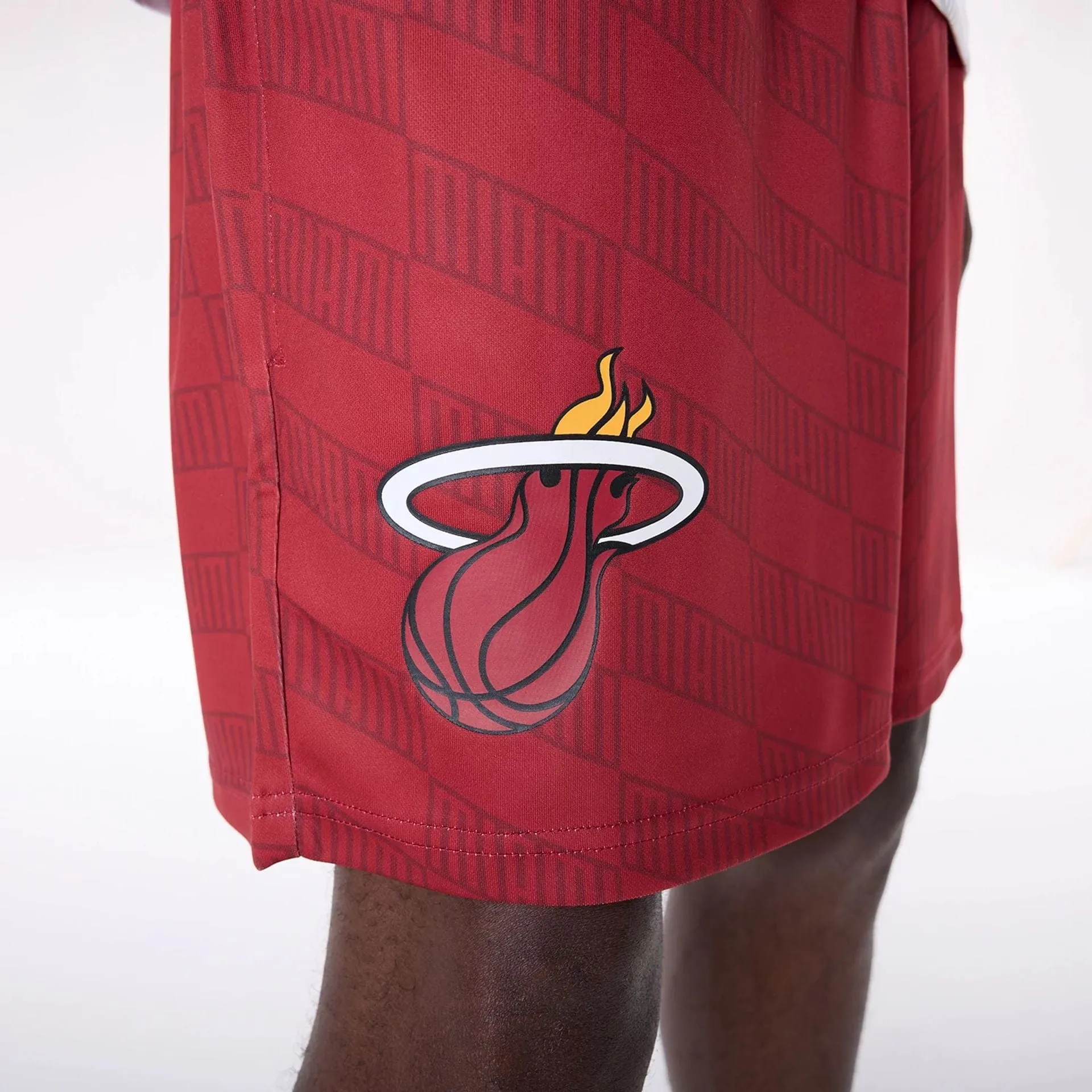 Miami Heat NBA All Over Print Graphic Dark Red Shorts Zero Bulk Packaging