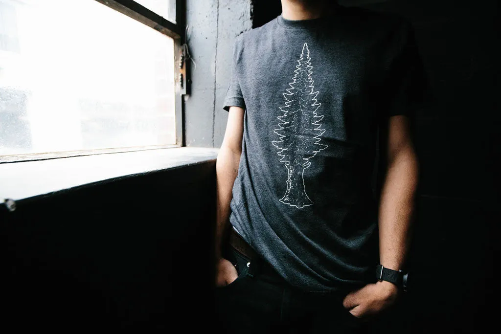 Mighty Pine Tee-Dark Gray OdorResistant Fabric