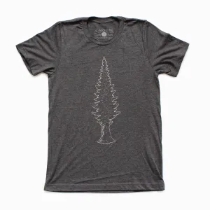 Mighty Pine Tee-Dark Gray Comfy Pieces