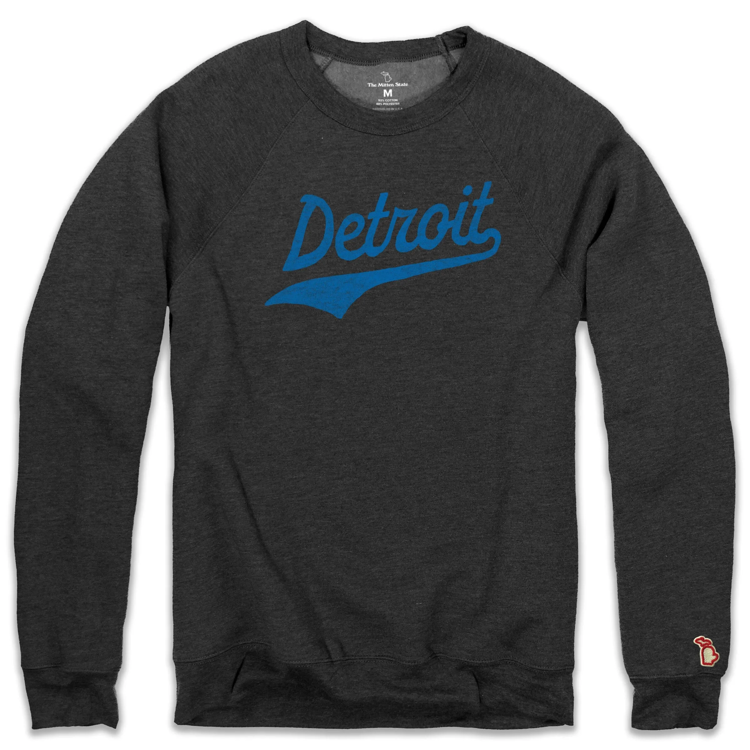 Street Comfort DETROIT SCRIPT - FOOTBALL FLEECE SWEATSHIRT (UNISEX)