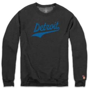 glove accents DETROIT SCRIPT - FOOTBALL FLEECE SWEATSHIRT (UNISEX)