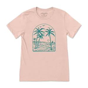 Camping practicality Beach Vibes Tee-Heather Peach