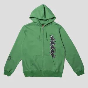 adults Hoddle Butterfly Zip Up Hoodie - Forest Green