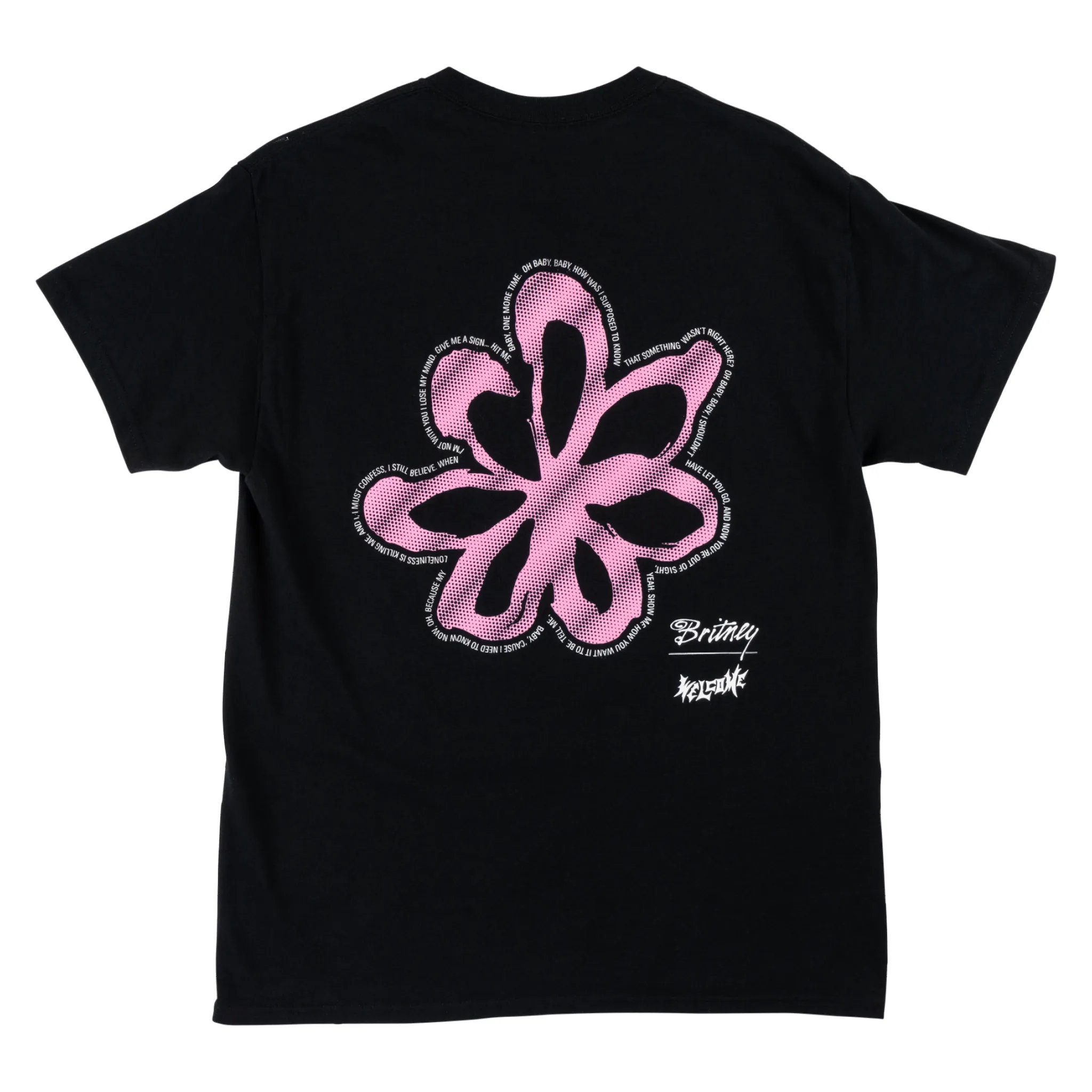 Britney Spears X Welcome - Flower tee - Black Comfy Style AdvancedMoistureManagement
