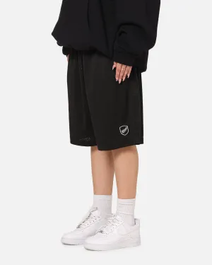 Core Comfort Mitchell & Ness All Black Rugby Union Classic Mesh Shorts Solid Black