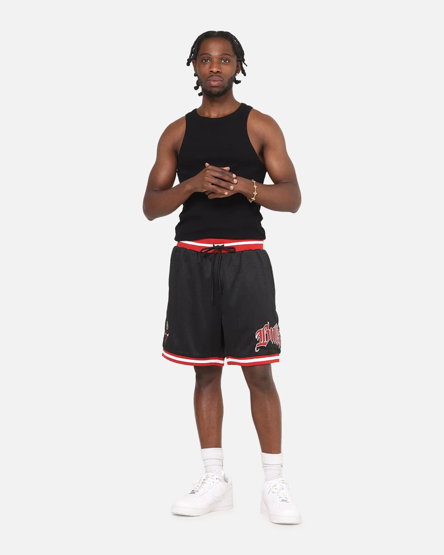 LightweightFabric Mitchell & Ness Chicago Bulls Gothic Shorts Black