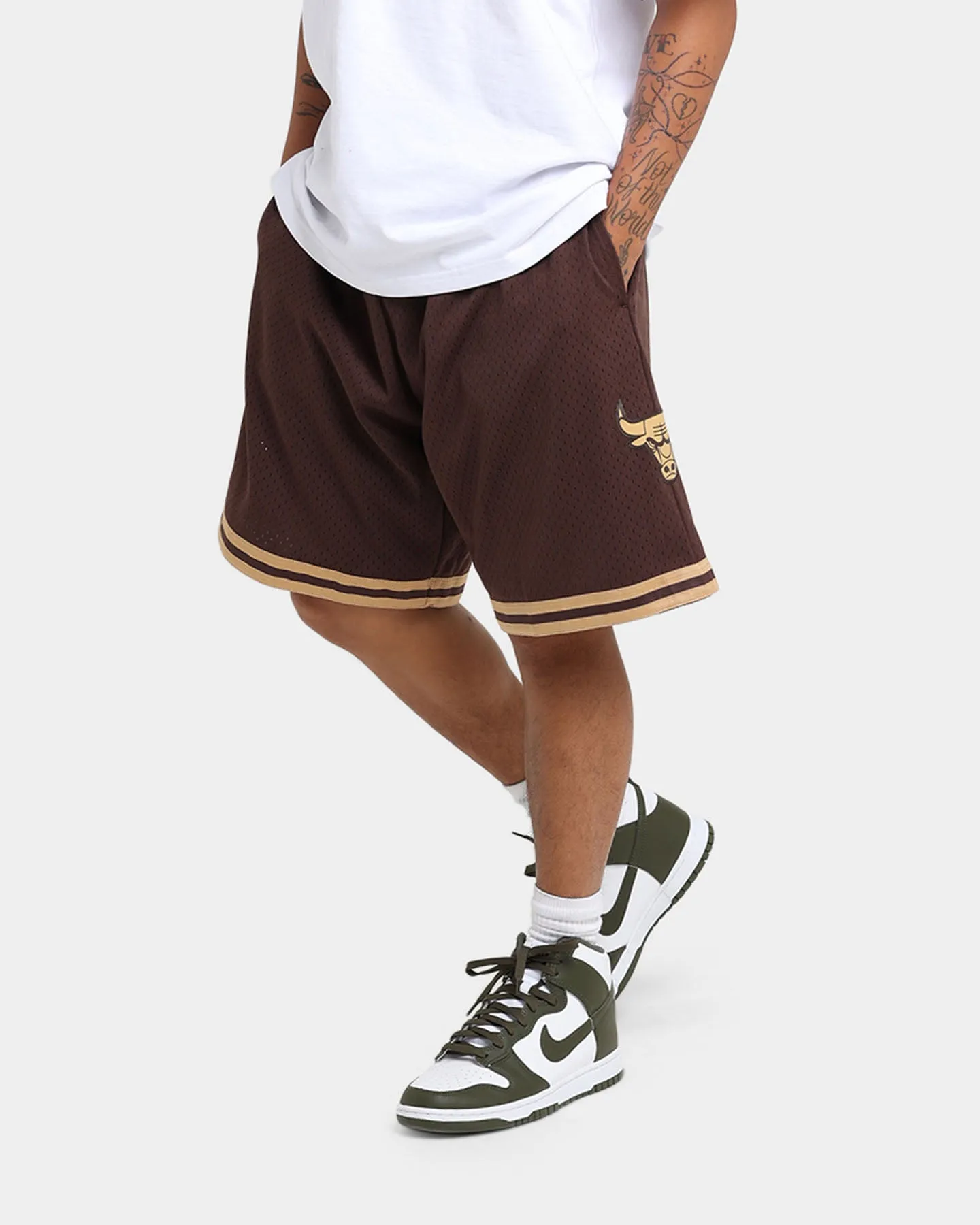 Mitchell & Ness Chicago Bulls Lux Brown Swingman Shorts Baroque Brown Active Style