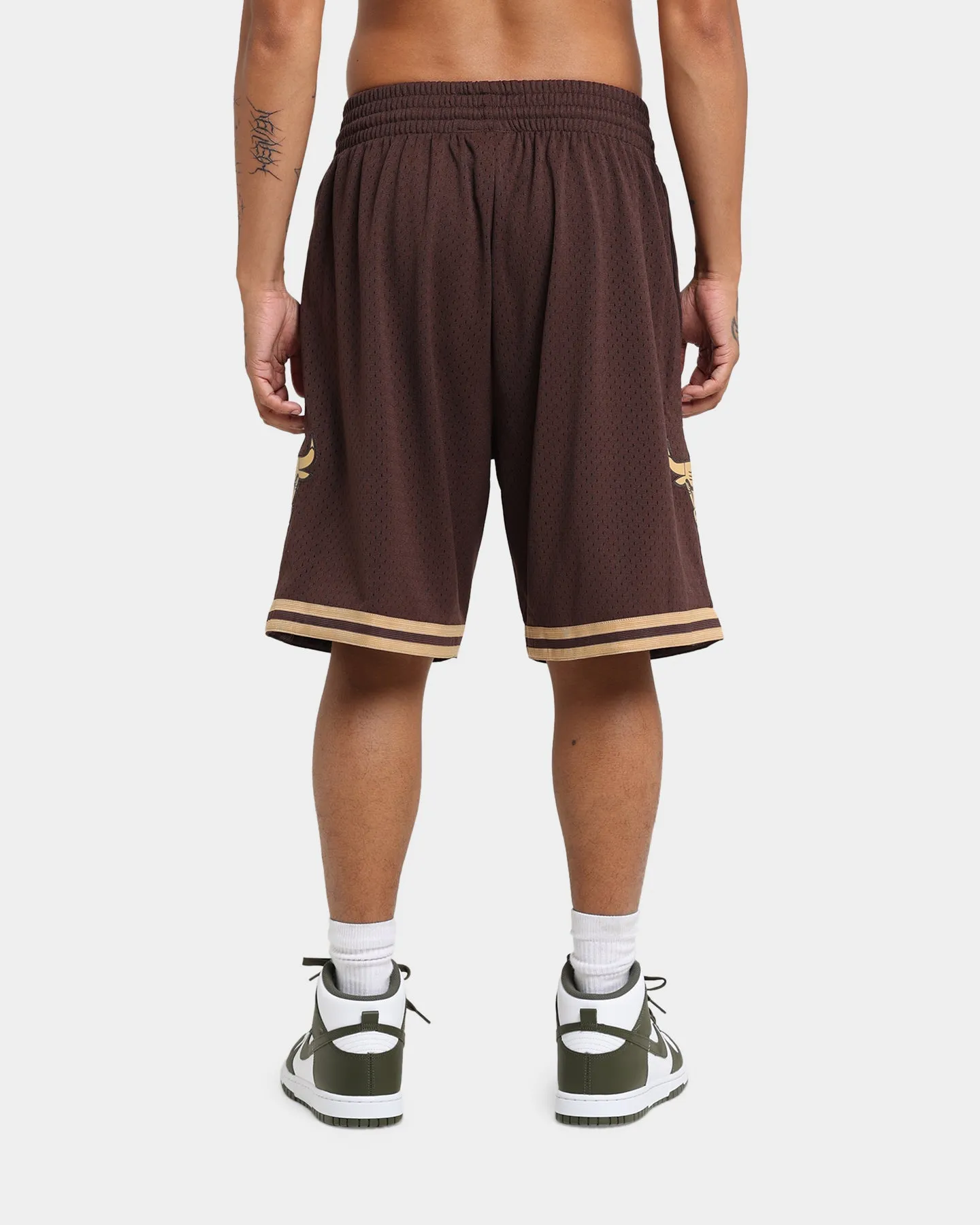 Elastic Band Mitchell & Ness Chicago Bulls Lux Brown Swingman Shorts Baroque Brown